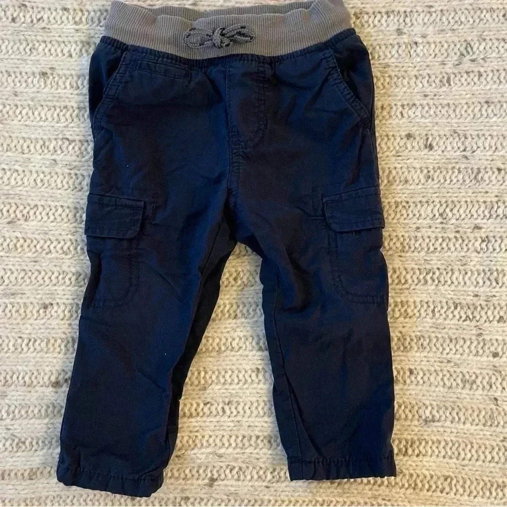 Cat & Jack 9-12 months navy cargo‎ pants​